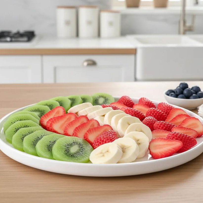 Photography Of Food - Tranches de fruits simulées (fraise, banane,