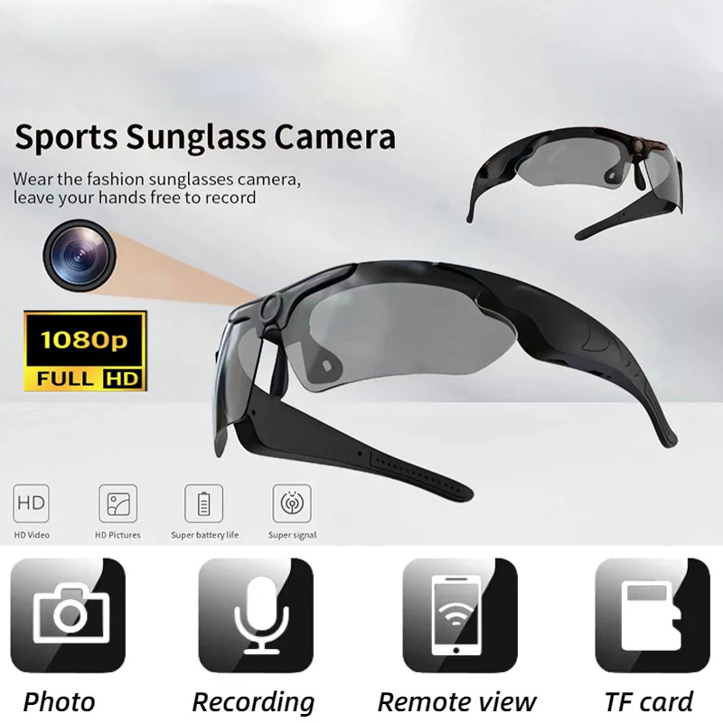 Photography Outdoor - Lunettes intelligentes avec caméra HD 1080P,