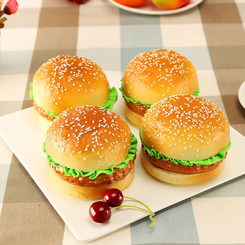 Photography Of Food - Hamburger artificiel faux pain, modèle alimentaire,