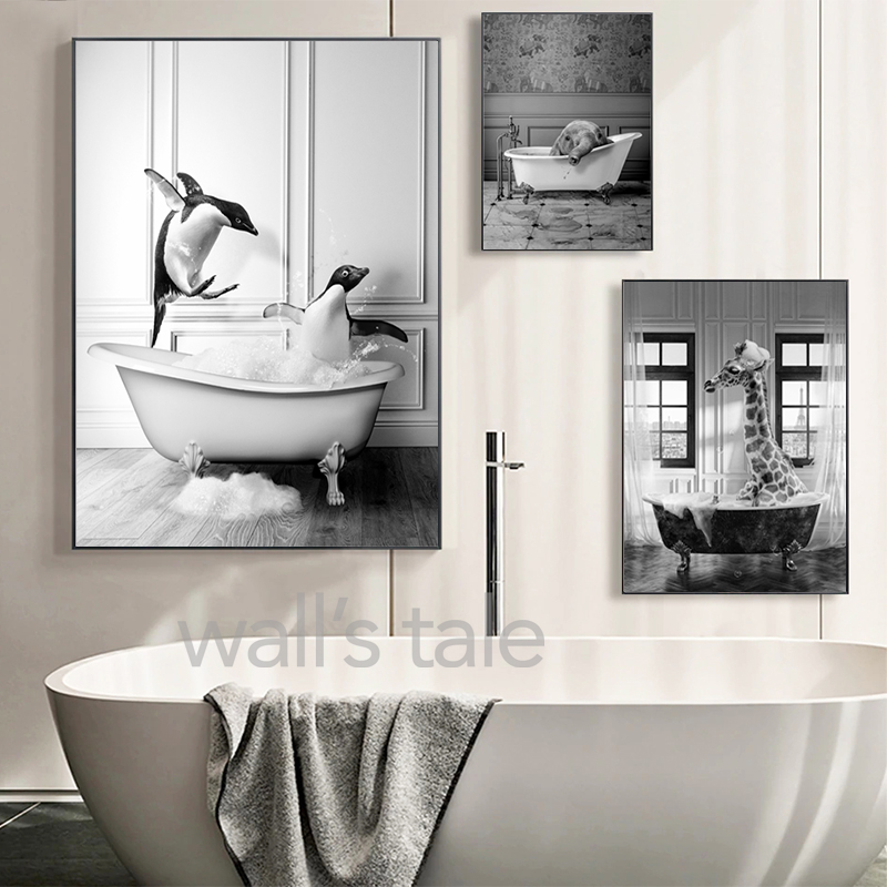 Photography Duck - Animaux noir et blanc salle de