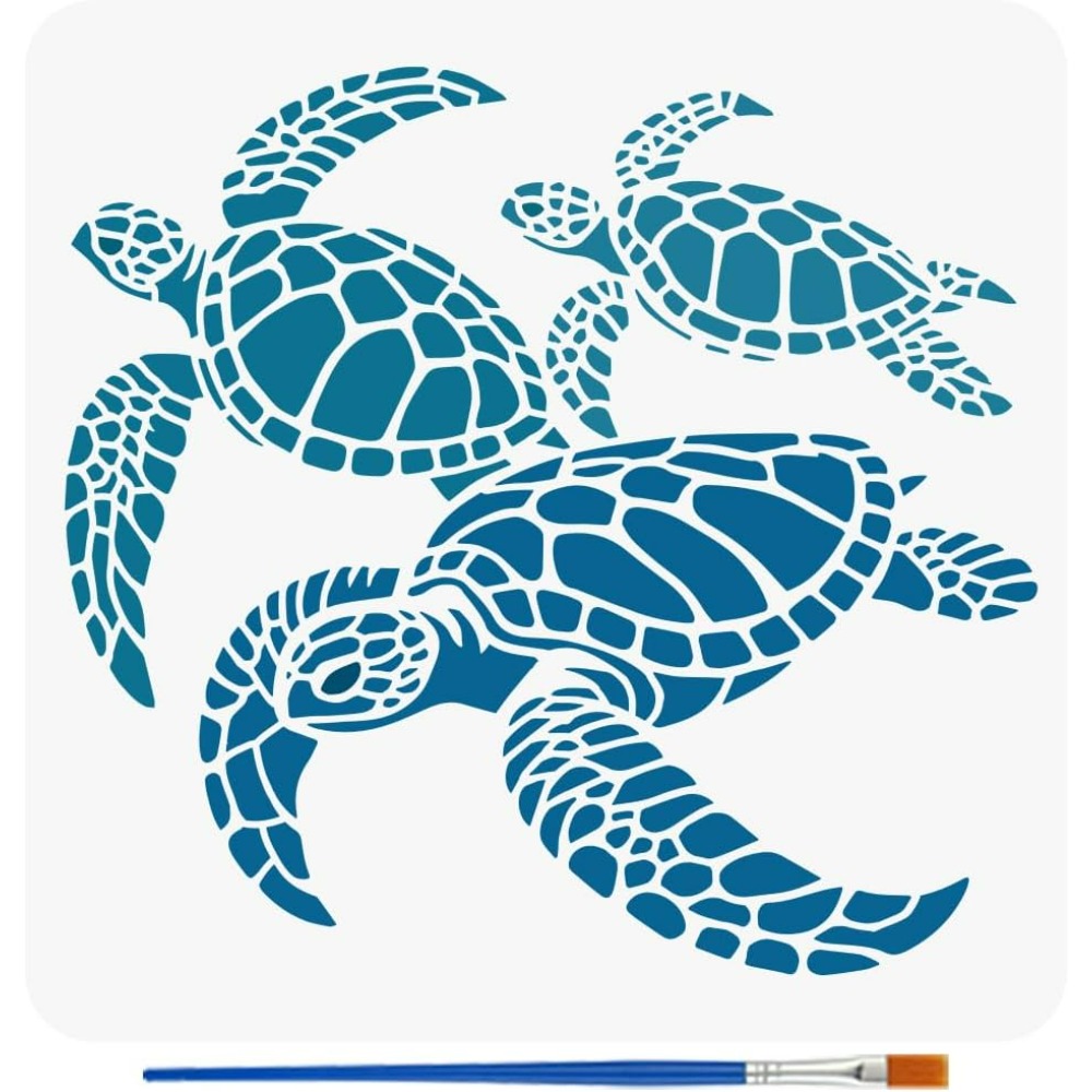 Photography Techniques - Pochoir de tortues pour peinture avec
