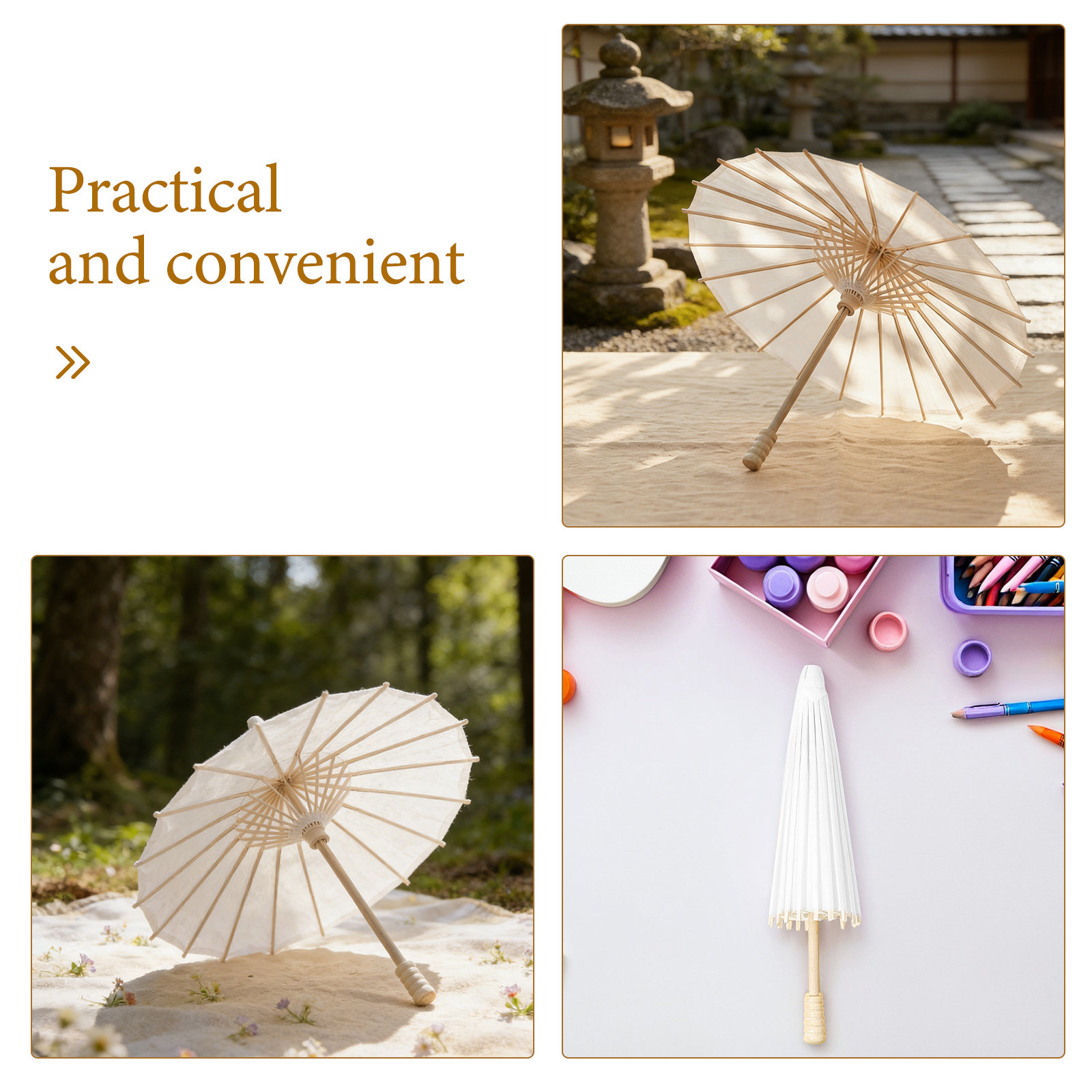 3 Parapluies en Papier Blanc V - Photography Vintage Style avis et prix