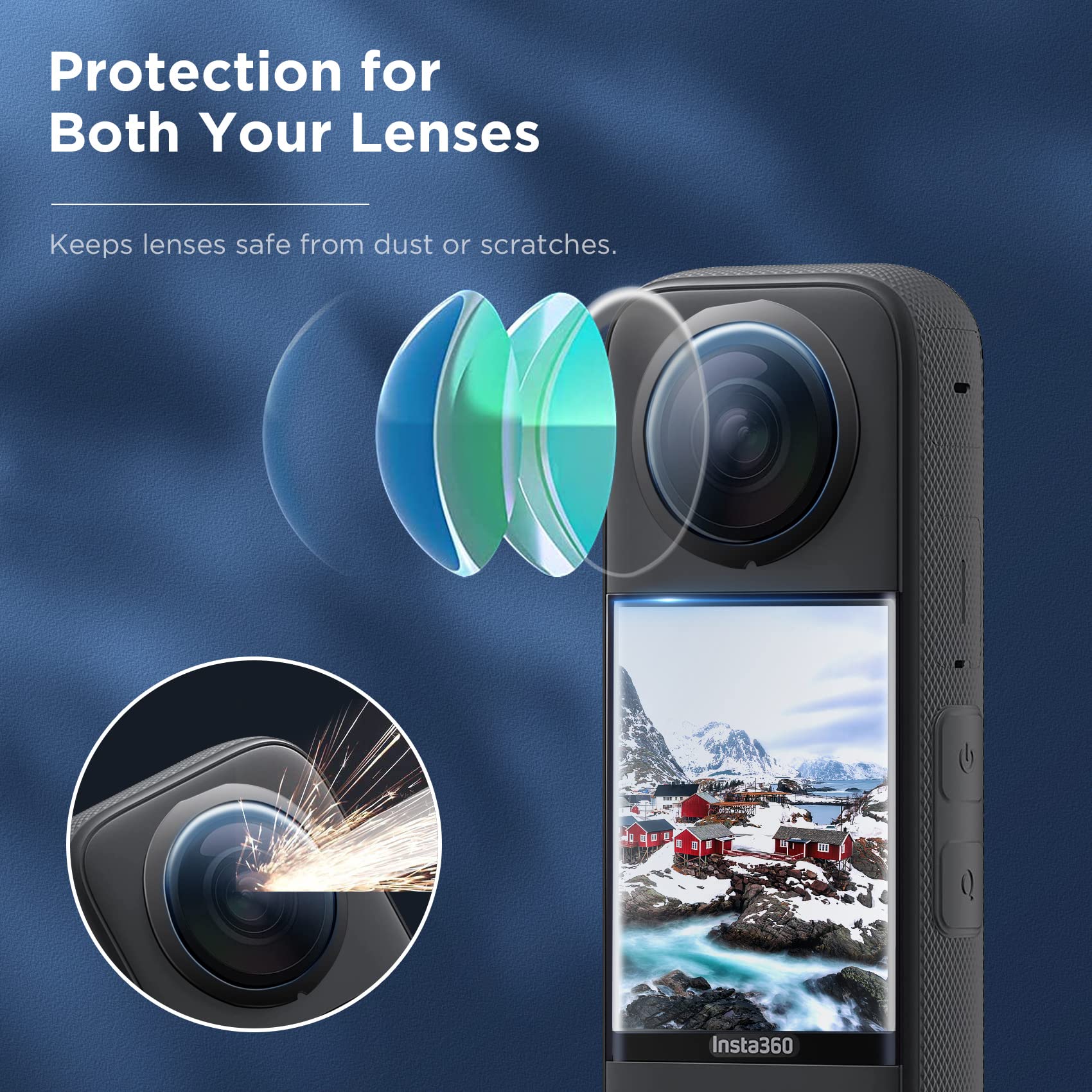Protection d'objectif pour Ins - Insta360 Camera X3 avis et prix