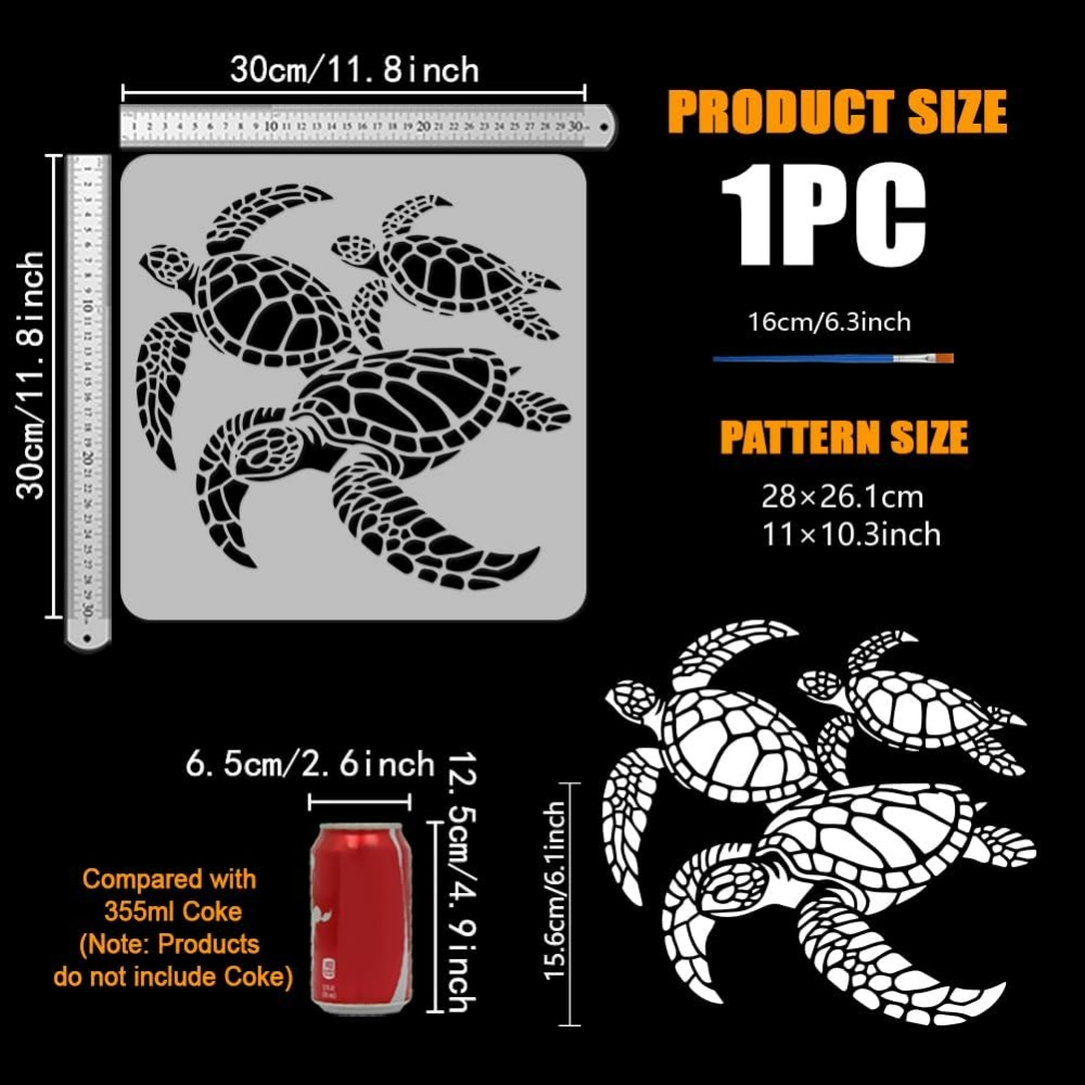 Pochoir de tortues pour peintu - Photography Techniques avis et prix